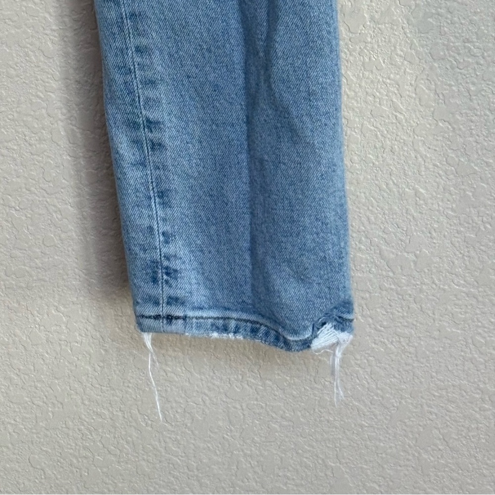 AGOLDE‎ Willow Mid Rise Slim Straight Raw Hem Jeans Light Wash 25 - Picture 4 of 9